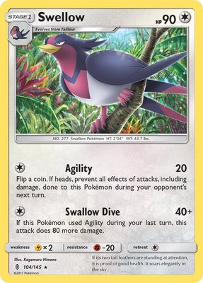 Swellow, SM - Guardians Rising