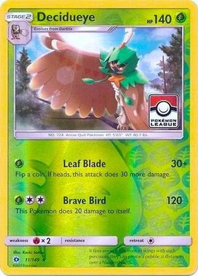 Decidueye (Pokemon League), League & Championship Cards
