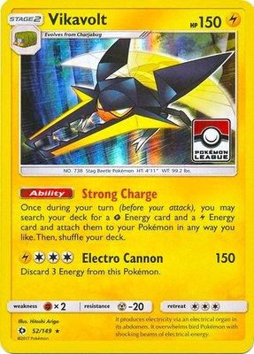Vikavolt (Pokemon League), League & Championship Cards