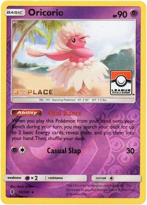 Oricorio (League Challenge) [3rd Place], League & Championship Cards