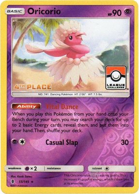 Oricorio (League Challenge) [4th Place], League & Championship Cards
