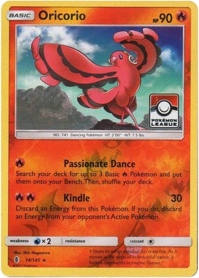 Oricorio (Pokemon League), League & Championship Cards