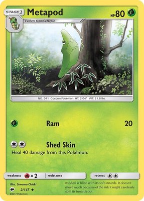 Metapod, SM - Burning Shadows