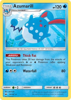 Azumarill, SM - Burning Shadows