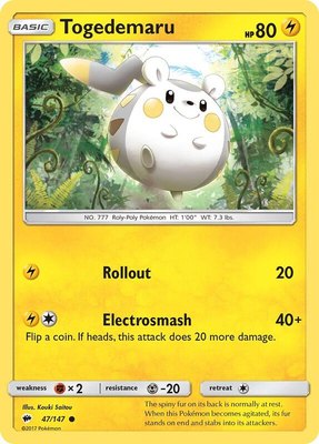 Togedemaru, SM - Burning Shadows