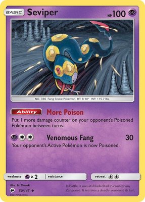 Seviper, SM - Burning Shadows