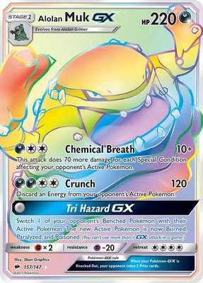 Alolan Muk GX (Secret), SM - Burning Shadows