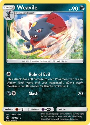 Weavile, SM - Burning Shadows
