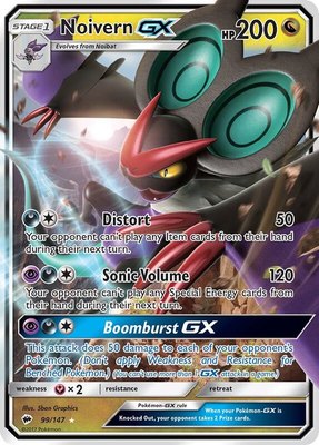 Noivern GX, SM - Burning Shadows
