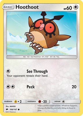 Hoothoot, SM - Burning Shadows