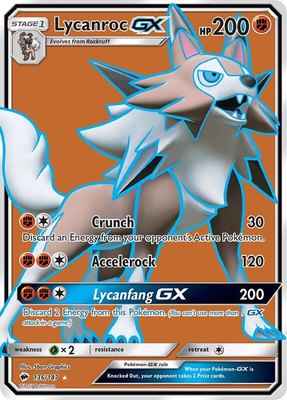 Lycanroc GX (Full Art), SM - Burning Shadows