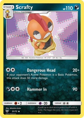 Scrafty, Shining Legends