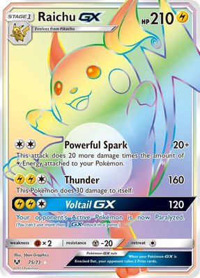 Raichu GX (Secret), Shining Legends