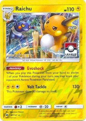 Raichu (League Challenge) [1st Place], League & Championship Cards