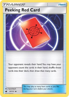 Peeking Red Card, SM - Crimson Invasion