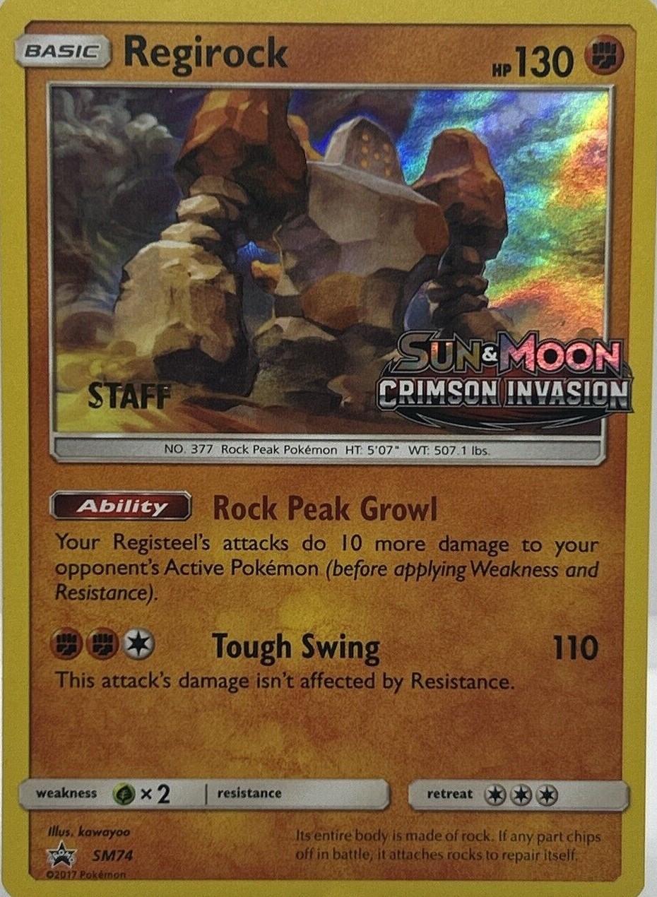 Regirock - SM74[Staff], SM Promos