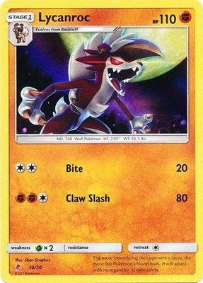 Lycanroc (#30 Holofoil), SM Trainer Kit: Lycanroc & Alolan Raichu