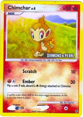 Chimchar [Diamond & Pearl], Burger King Promos