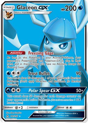 Glaceon GX (Full Art), SM - Ultra Prism