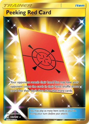 Peeking Red Card (Secret Rare), SM - Ultra Prism