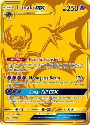 Lunala GX (Secret Rare), SM - Ultra Prism