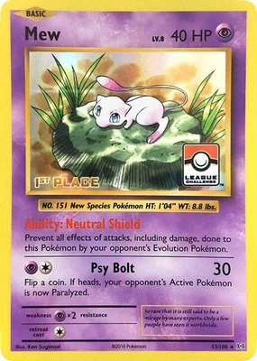 Mew (League Challenge) [1st Place], League & Championship Cards