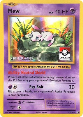 Mew (League Challenge) [2nd Place], League & Championship Cards