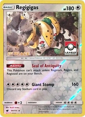 Regigigas (League Challenge) [1st Place], League & Championship Cards