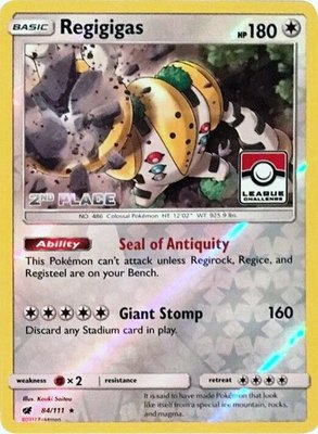 Regigigas (League Challenge) [2nd Place], League & Championship Cards