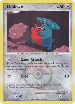 Gible (Championship Promo) [Staff], League & Championship Cards