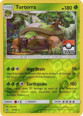 Torterra (Pokemon League), League & Championship Cards