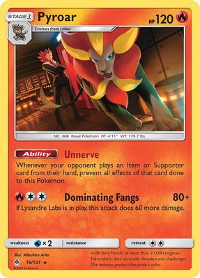 Pyroar, SM - Forbidden Light