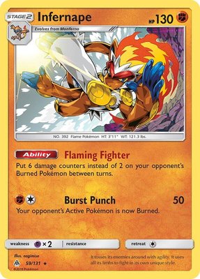 Infernape, SM - Forbidden Light