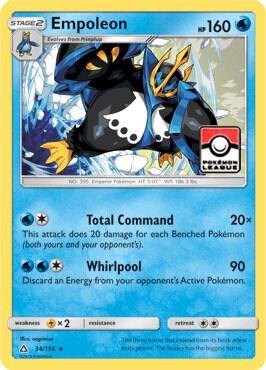 Empoleon (Pokemon League), League & Championship Cards