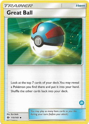 Great Ball (#21, Alolan Ninetales Half-Deck), SM Trainer Kit: Alolan Sandslash & Alolan Ninetales