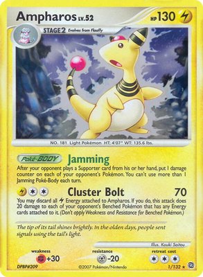 Ampharos (DP Secret Wonders), Deck Exclusives