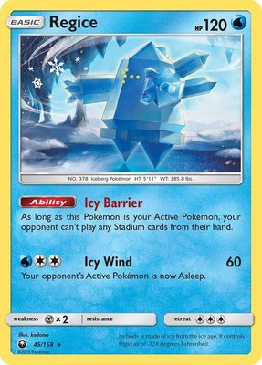 Regice, SM - Celestial Storm