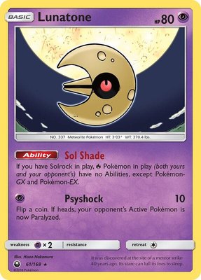 Lunatone, SM - Celestial Storm