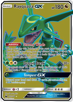 Rayquaza GX (Full Art), SM - Celestial Storm
