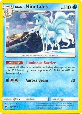 Alolan Ninetales (Cracked Ice Holo), Deck Exclusives