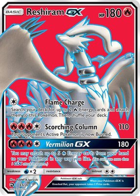 Reshiram GX (Full Art), Dragon Majesty