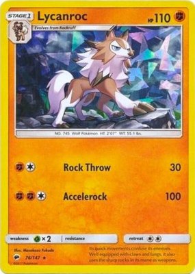 Lycanroc (Cracked Ice Holo), Deck Exclusives