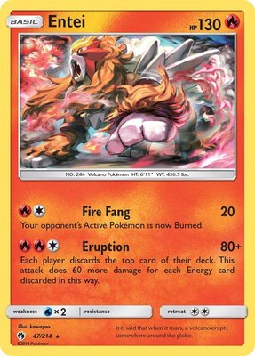 Entei, SM - Lost Thunder