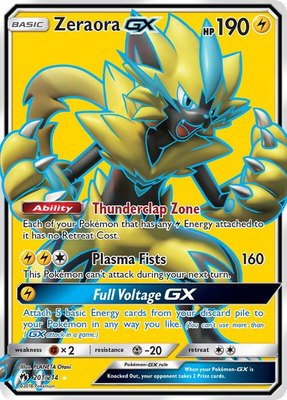Zeraora GX (Full Art), SM - Lost Thunder