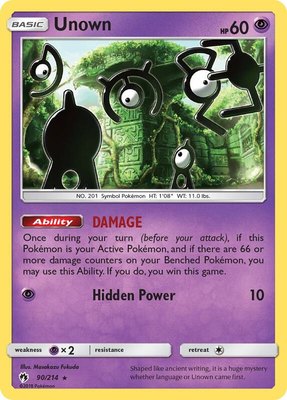Unown (90), SM - Lost Thunder