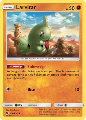 Larvitar (114), SM - Lost Thunder