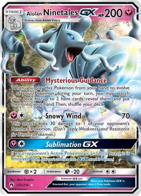 Alolan Ninetales GX, SM - Lost Thunder