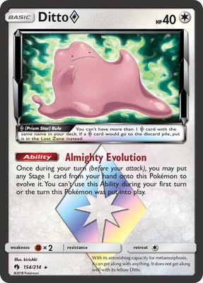 Ditto Prism Star, SM - Lost Thunder
