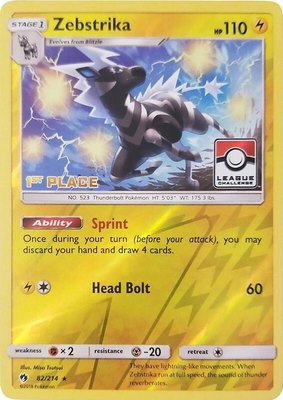 Zebstrika (League Challenge) [1st Place], League & Championship Cards