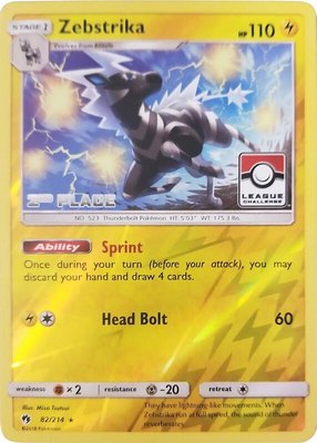Zebstrika (League Challenge) [2nd Place], League & Championship Cards